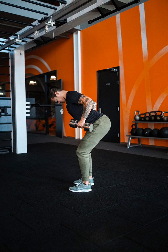 Dumbbell row eind