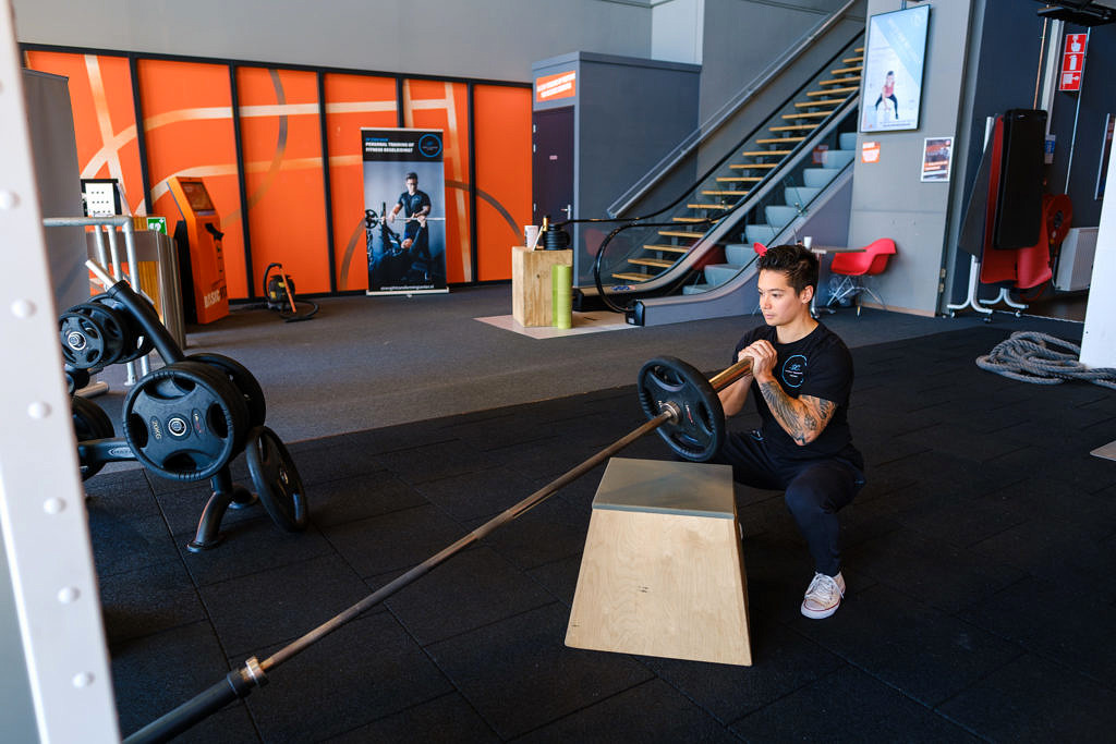 landmine squat eind